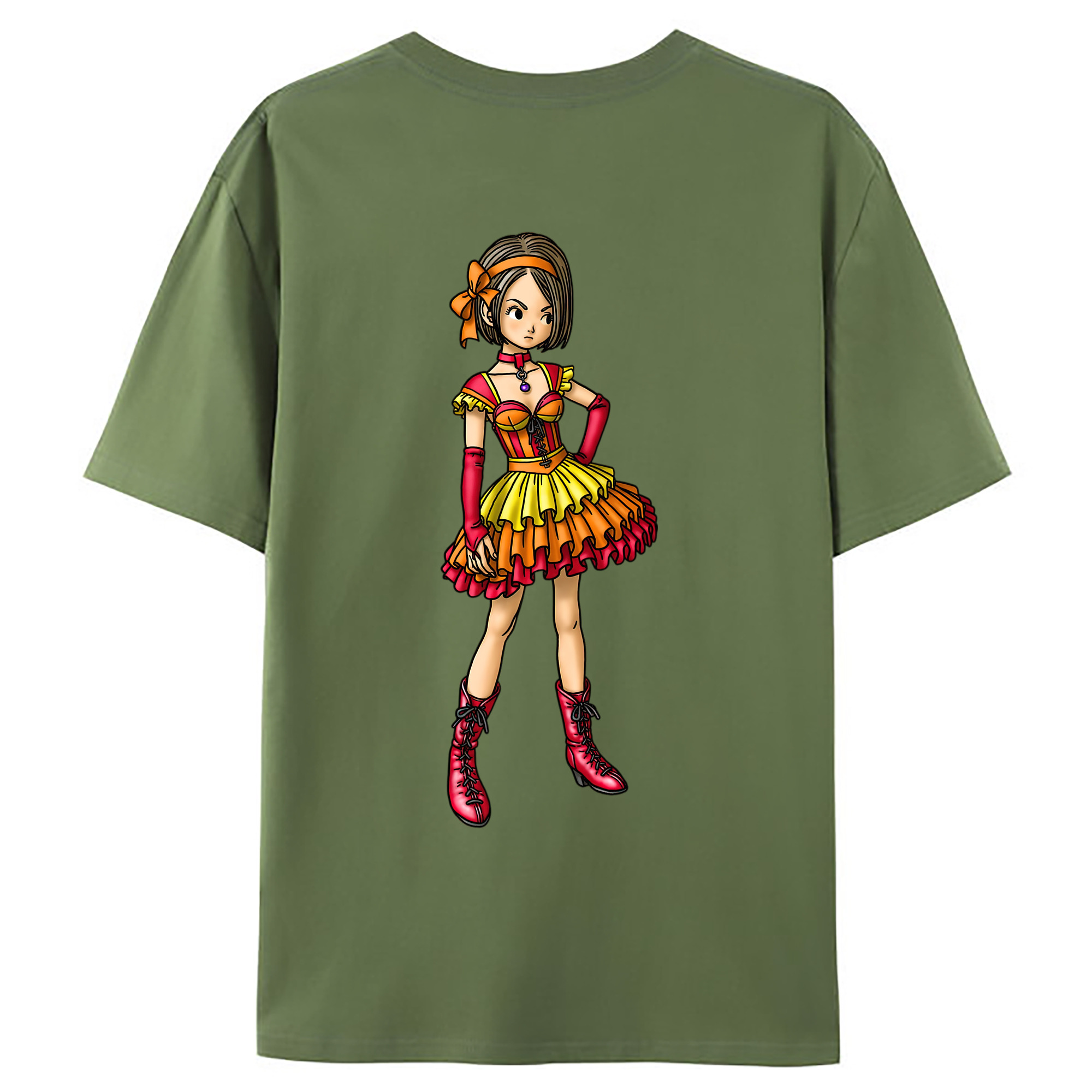 （画像用） ドラゴンクエスト Doragon Kuesuto Dragon Quest 綿100％ メンズ半袖Tシャツ（バックプリント） 通気性